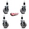 Service Caster 5'' Semi Steel Wheel Swivel 1-1/2'' Expanding Stem Caster Set 2 Brakes, 4PK SCC-EX20S515-SSR-2-TLB-2-112 - alternate 2